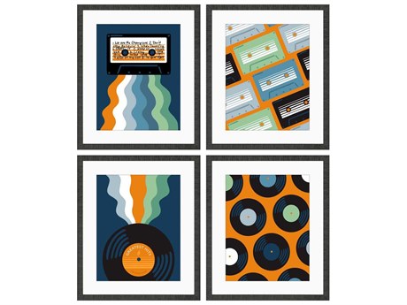 Paragon Entertainment Retro Vinyl Wall Art Set of 4