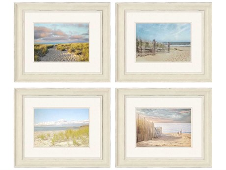 Paragon Waterside Sandy Beach Wall Art Set of 4