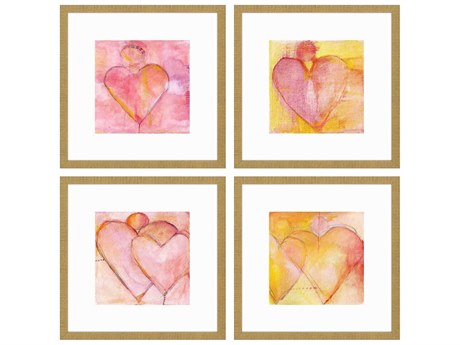 Paragon Heart of Hearts Wall Art Set of 4