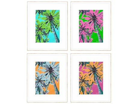Paragon Bright Palms Wall Art Set of 4
