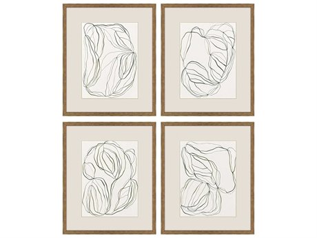 Paragon Abstract Linear Composition Wall Art Set of 4