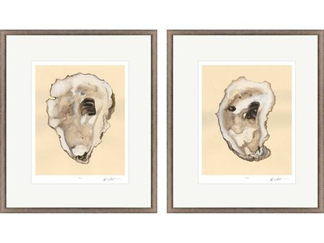 Paragon Waterside Sepia Oysters-I Wall Art Set of 2