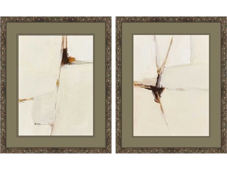 Paragon Abstract Melding Titanium Wall Art Set of 2
