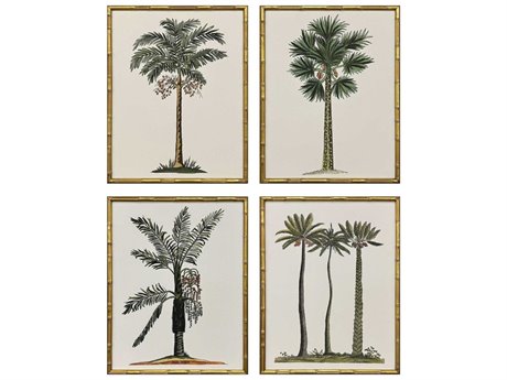 Paragon Florals Contemporary Palm-II Wall Art Set of 4