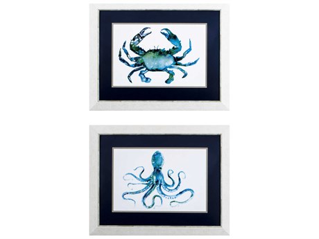 Paragon Waterside Crab Octopus Wall Art Set of 2