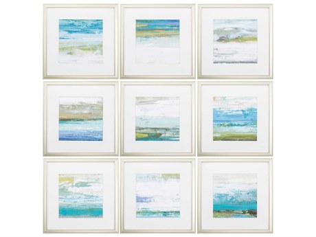 Paragon Abstract Beach Wash Wall Art Set of 9