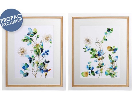 Paragon Florals Gilded Garden Wall Art Set of 2