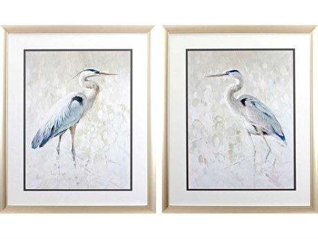 Paragon Waterside Great Blue Heron Wall Art Set of 2
