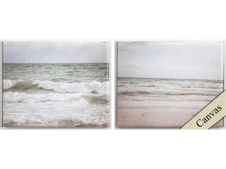 Paragon Waterside Ocean Breeze A Canvas Wall Art Set of 2