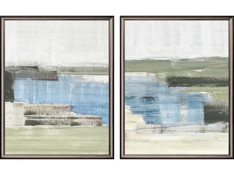 Paragon Abstract Green Landscape Wall Art Set of 2