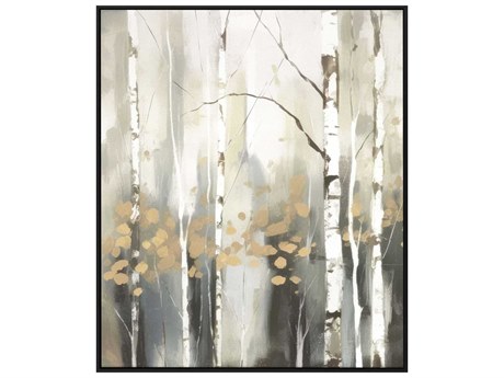 Paragon Landscapes Birch Silhouette-IV Canvas Wall Art