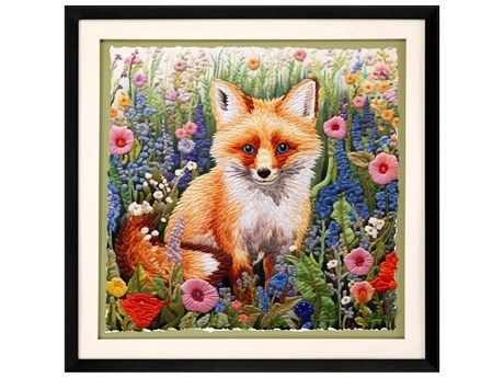 Paragon Patchwork Fox Shadow Box