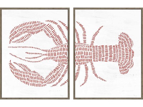 Paragon Spotted Lobster Wall Art Set of 2