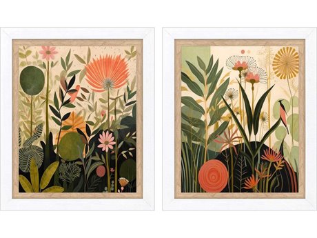 Paragon Florals Botanical Embrace Wall Art Set of 2