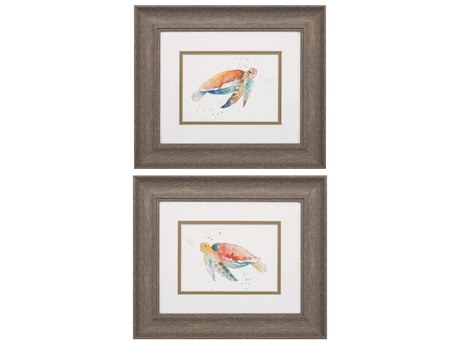 Paragon Waterside Sea Turtle Wall Art Set of 2