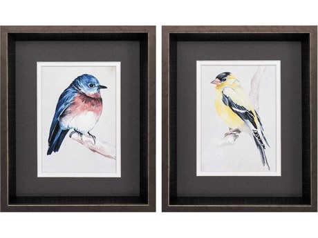 Paragon Florals Bird on Branch Wall Art Set of 2