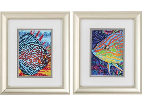 Paragon Waterside Tropical Fish Wall Art Set of 2