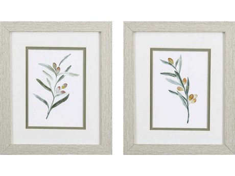 Paragon Florals Sweet Olive Branch Wall Art Set of 2
