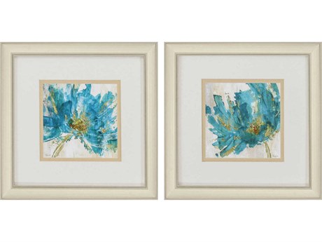 Paragon Florals Blue Infusion Wall Art Set of 2