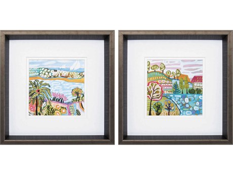 Paragon Landscapes Palm Tree Wall Art Set of 2