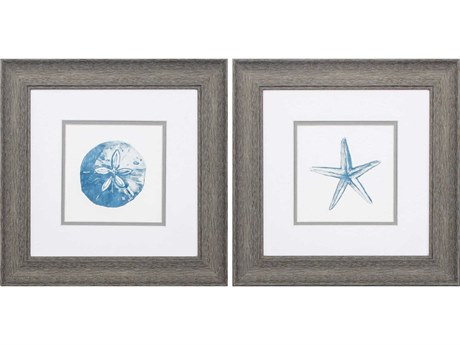 Paragon Waterside Sand Dollar Starfish Wall Art Set of 2