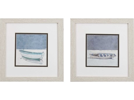 Paragon Waterside Docked Canoe Wall Art Set of 2
