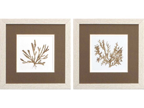 Paragon Waterside Metallica Coral Wall Art Set of 2