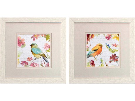 Paragon Florals Bird Wall Art Set of 2