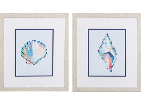 Paragon Waterside Pop Shell Study-B Wall Art Set of 2