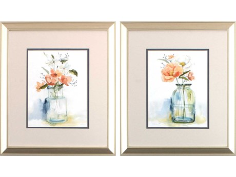Paragon Florals Simple Blossoms Wall Art Set of 2