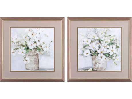 Paragon Florals Spring Cottage Blooms Wall Art Set of 2
