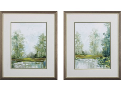 Paragon Landscapes Jade Forest Wall Art Set of 2