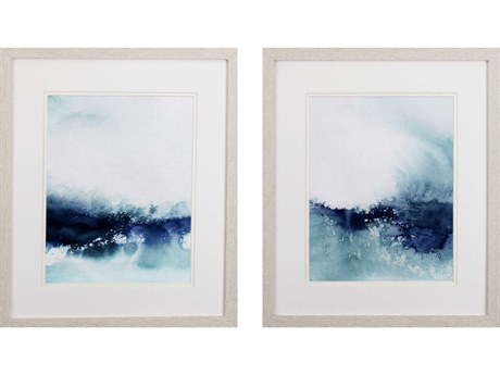 Paragon Waterside Wispy Waves Wall Art Set of 2