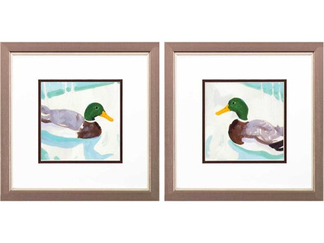 Paragon Animals Bathing Mallard Wall Art Set of 2