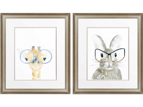 Paragon Juvenile Giraffe Bunny Wall Art Set of 2
