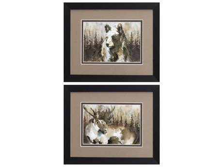 Paragon Animals Lodge Twilight Wall Art Set of 2