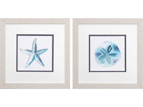 Paragon Waterside Starfish Sand Dollar Wall Art Set of 2