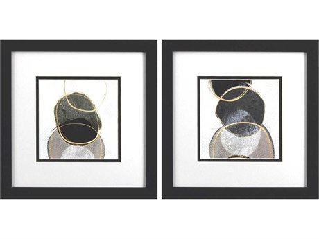 Paragon Abstract River Rock Wall Art Set of 2