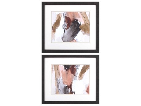 Paragon Abstract Antique Gold-B Wall Art Set of 2
