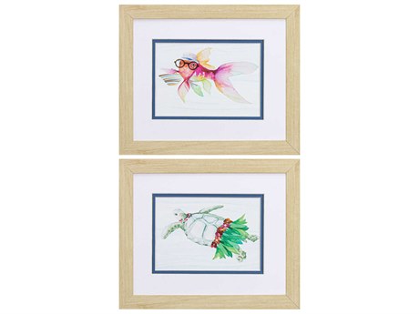 Paragon Waterside Fish Turtle Wall Art Set of 2