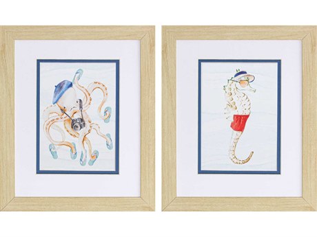 Paragon Waterside Octopus Seahorse Wall Art Set of 2