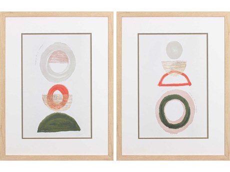 Paragon Abstract Crescent Lunar Wall Art Set of 2