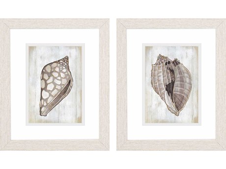 Paragon Waterside Ocean Cone Wall Art Set of 2