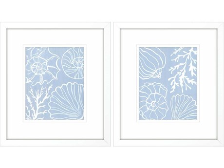 Paragon Waterside Shell Silhouettes Wall Art Set of 2