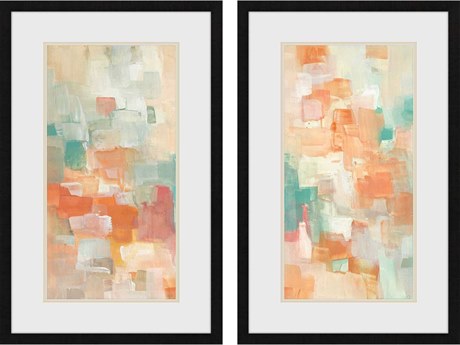Paragon Abstract Retro City Panel Wall Art Set of 2