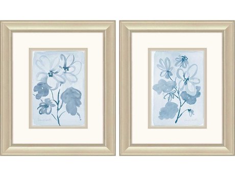 Paragon Dream Blue Blossom Wall Art Set of 2