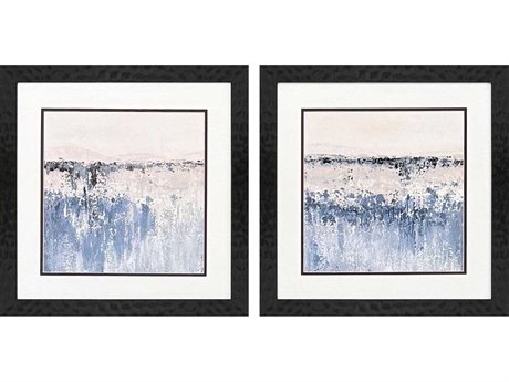 Paragon Abstract Blue Contemporary Wall Art Set of 2