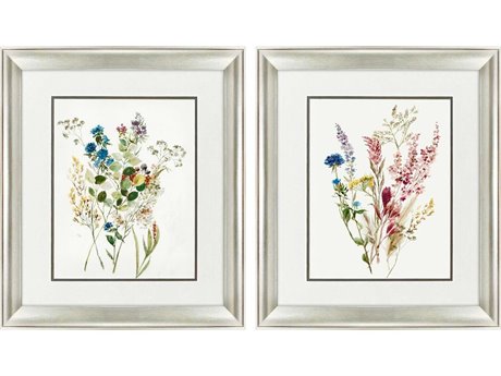 Paragon Florals Delicate Flowers Wall Art Set of 2
