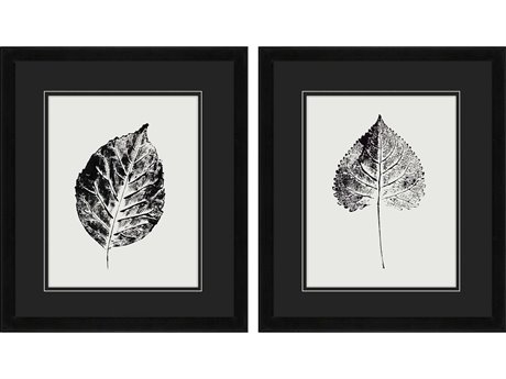 Paragon Florals Black Print Leaf-I Wall Art Set of 2