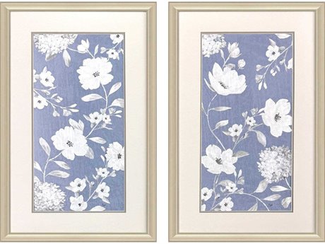Paragon Florals Blue Chinoiserie Wall Art Set of 2